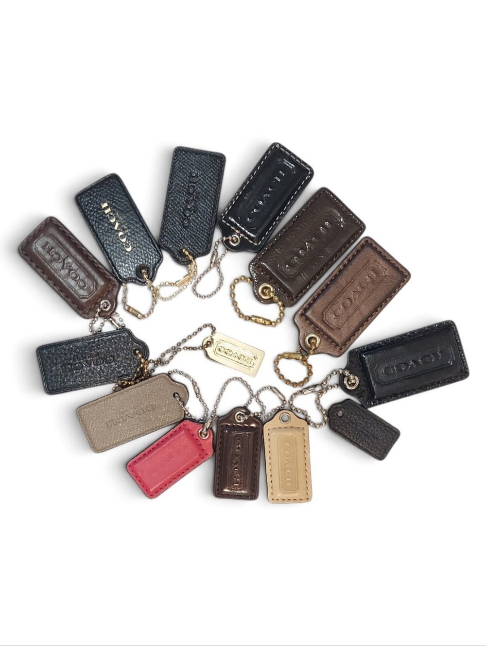 Coach Hangtag Lot Of 14 Assorted Sizes & Colors Great Condition